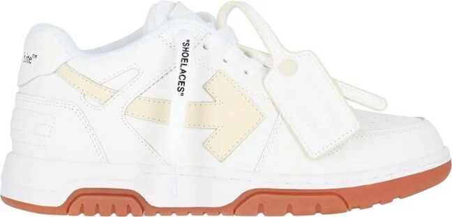 Off-White Out Of Office Round Toe Lace-Up Sneakers