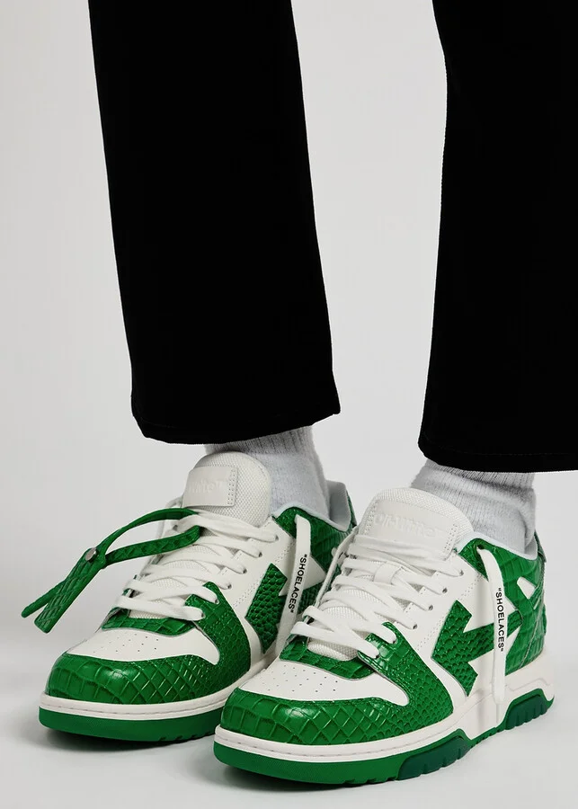 Off-white Out Of Office White Panelled Leather Sneakers - Image 5