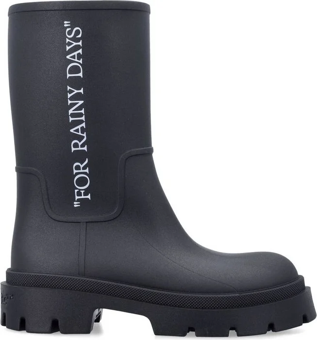 Off-White Reboot Rainy Days Round Toe Boots