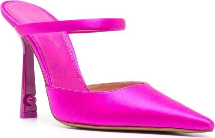 Off-White Satin Mules - Image 3