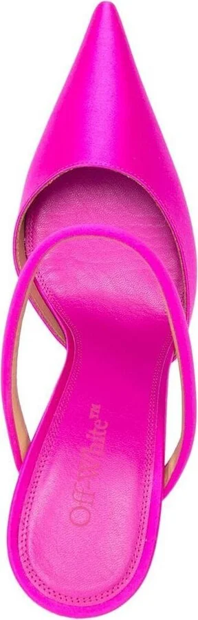 Off-White Satin Mules - Image 4