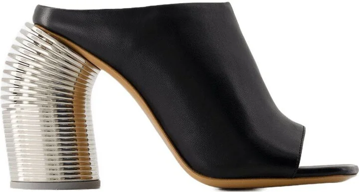 Off-White Silver Spring Mules