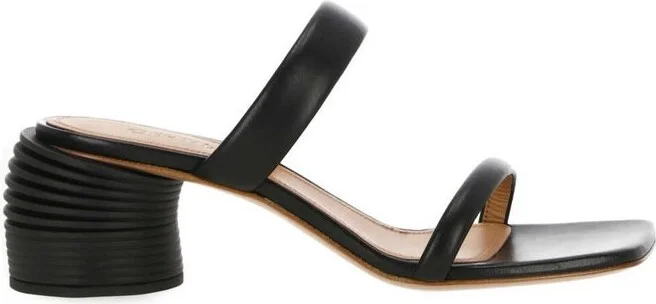 Off-White Square Toe Heeled Sandals