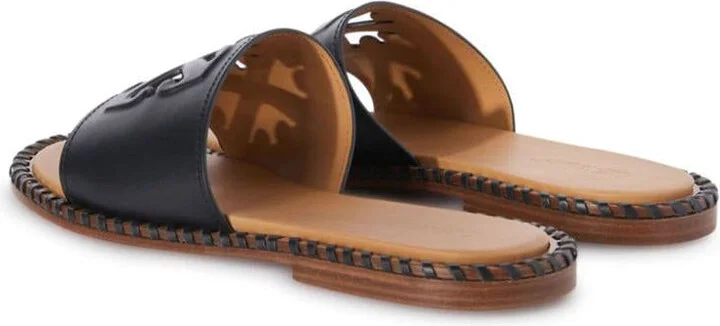 Off-White Twist Arrow-Embossed Leather Slides - Image 4