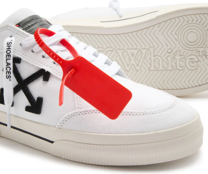 Off-white Vulcanized Logo Canvas Sneakers - Image 4