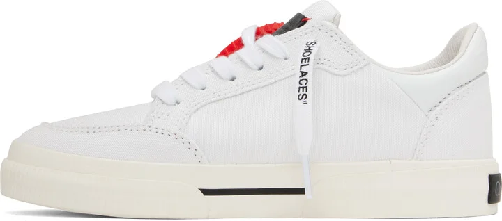 Off-White White New Low Vulcanized Canvas Sneakers - Image 3