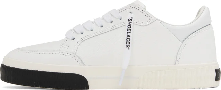 Off-White White New Low Vulcanized Leather Sneakers - Image 3