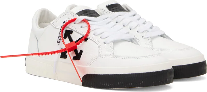 Off-White White New Low Vulcanized Leather Sneakers - Image 4
