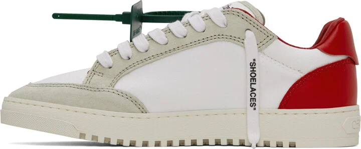 Off-White White & Red 5.0 Sneakers - Image 3
