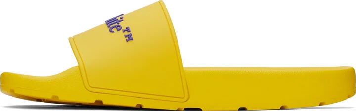 Off-White Yellow Bookish Pool Slides - Image 3