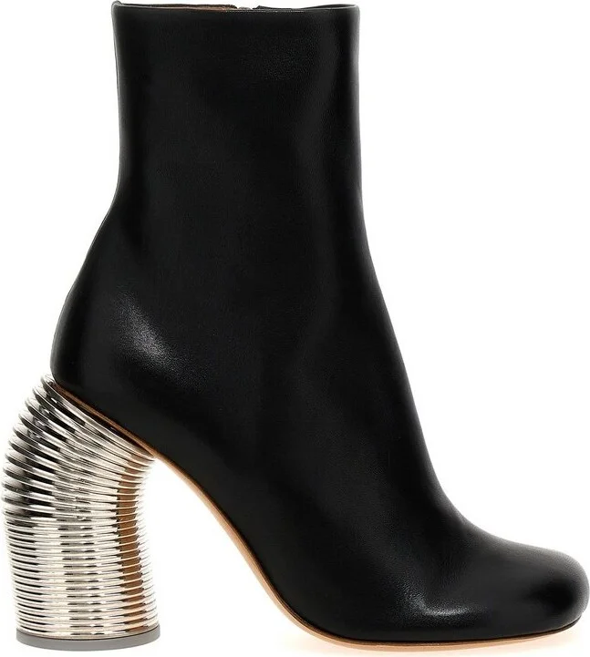 Off-White Zip Detailed Ankle Boots