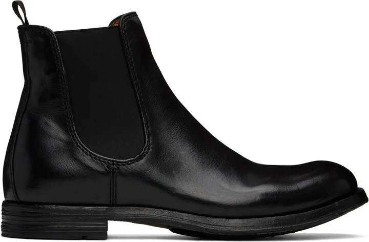 Officine Creative Black Balance 008 Chelsea Boots