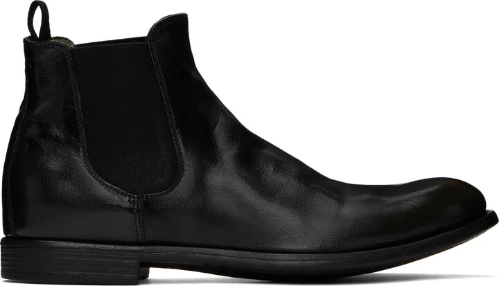 Officine Creative Black Chronicle 123 Chelsea Boots