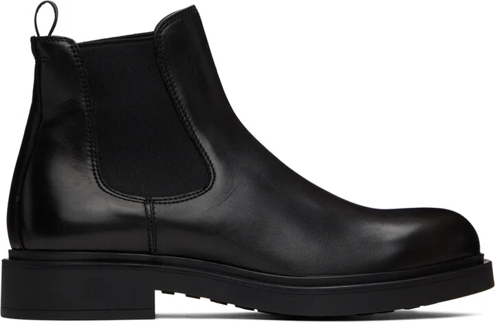 Officine Creative Black Engineer 006 Chelsea Boots