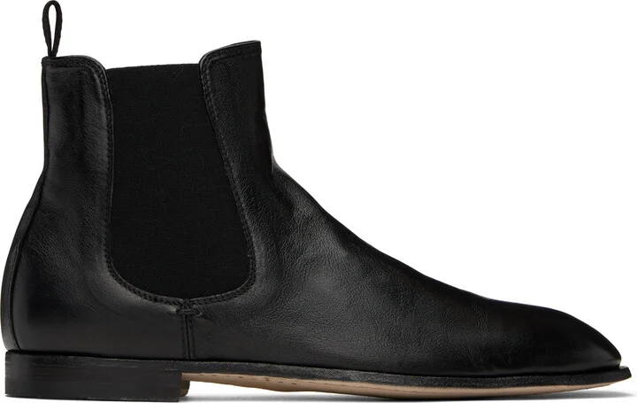 Officine Creative Black Solitude 004 Chelsea Boots