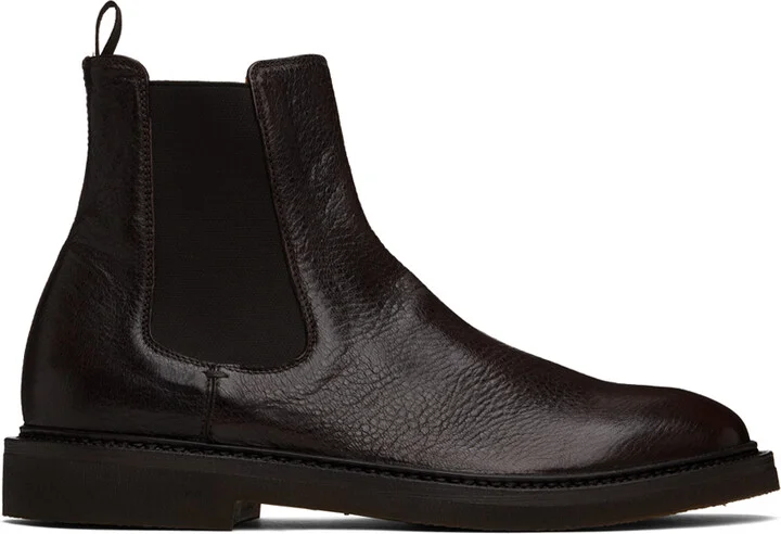 Officine Creative Brown Hopkins Flexi 204 Chelsea Boots