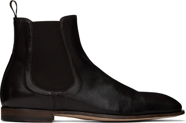 Officine Creative Brown Solitude 004 Chelsea Boots