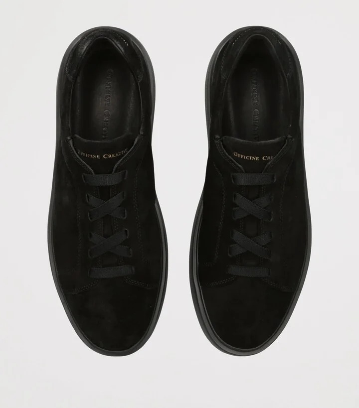 Officine Creative Suede Slouch Tonal Sneakers - Image 4