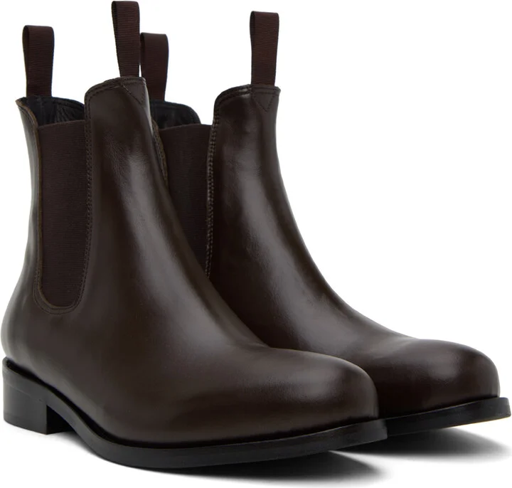 Officine Générale Brown Belmondo Chelsea Boots - Image 4