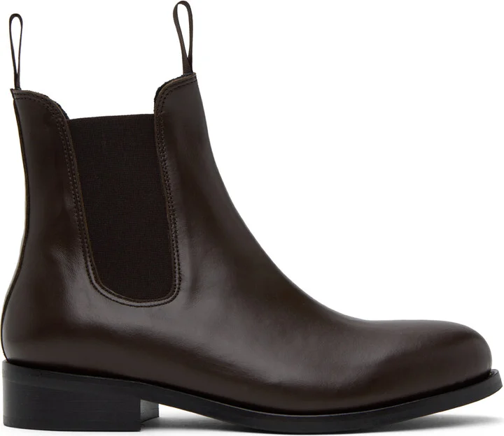 Officine Générale Brown Belmondo Chelsea Boots