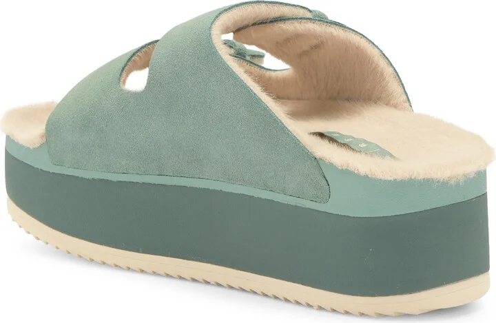 Ojai Ciara Faux Fur Lined Platform Slide Sandal - Image 2