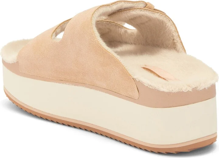 Ojai Ciara Faux Shearling Lined Platform Slide Sandal - Image 2