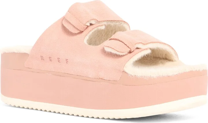 Ojai Ciara Faux Shearling Lined Platform Slide Sandal