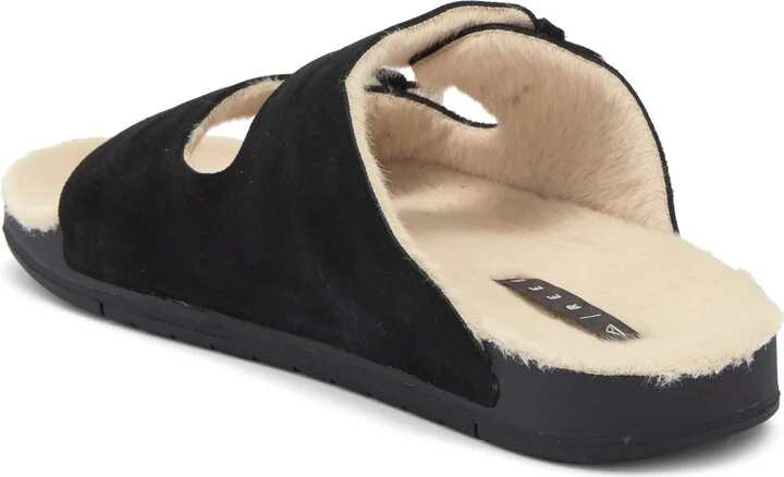 Ojai Two Bar Cozy Faux Shearling Lined Slide Sandal - Image 2