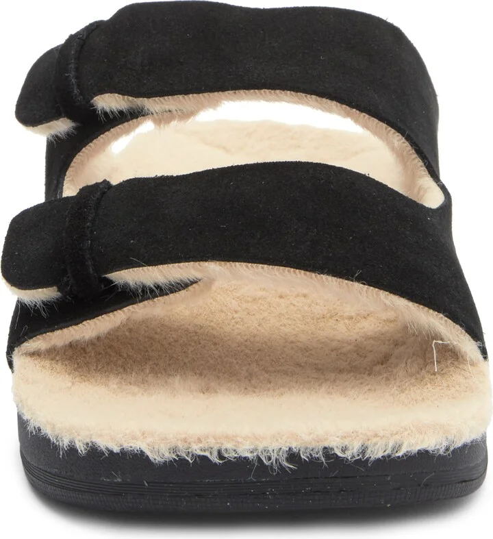 Ojai Two Bar Cozy Faux Shearling Lined Slide Sandal - Image 3