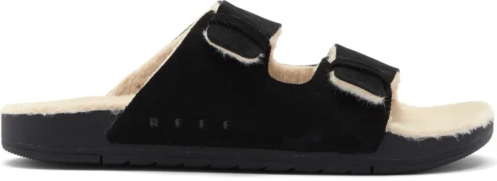 Ojai Two Bar Cozy Faux Shearling Lined Slide Sandal - Image 4