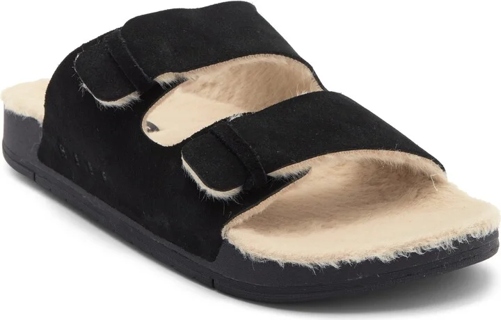Ojai Two Bar Cozy Faux Shearling Lined Slide Sandal
