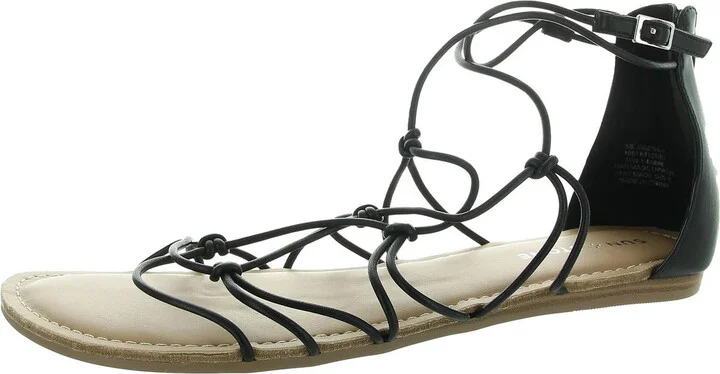 Okena Womens Strappy Faux Leather Ankle Strap
