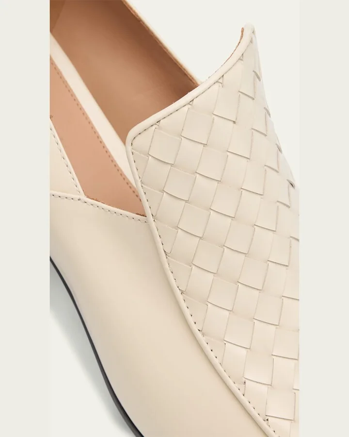 Okinawa Intrecciato Calf Leather Loafer Pumps - Image 2