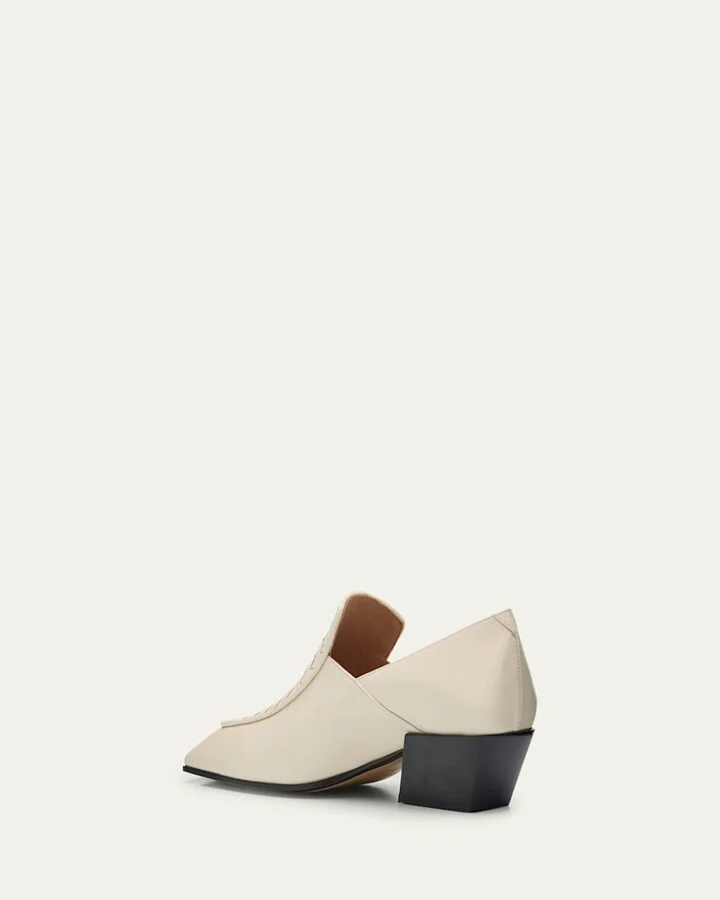 Okinawa Intrecciato Calf Leather Loafer Pumps - Image 5