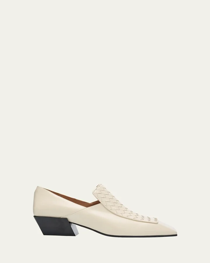 Okinawa Intrecciato Calf Leather Loafer Pumps
