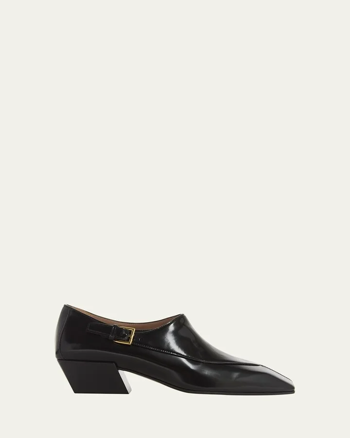 Okinawa Leather Monk Square-Toe Loafers