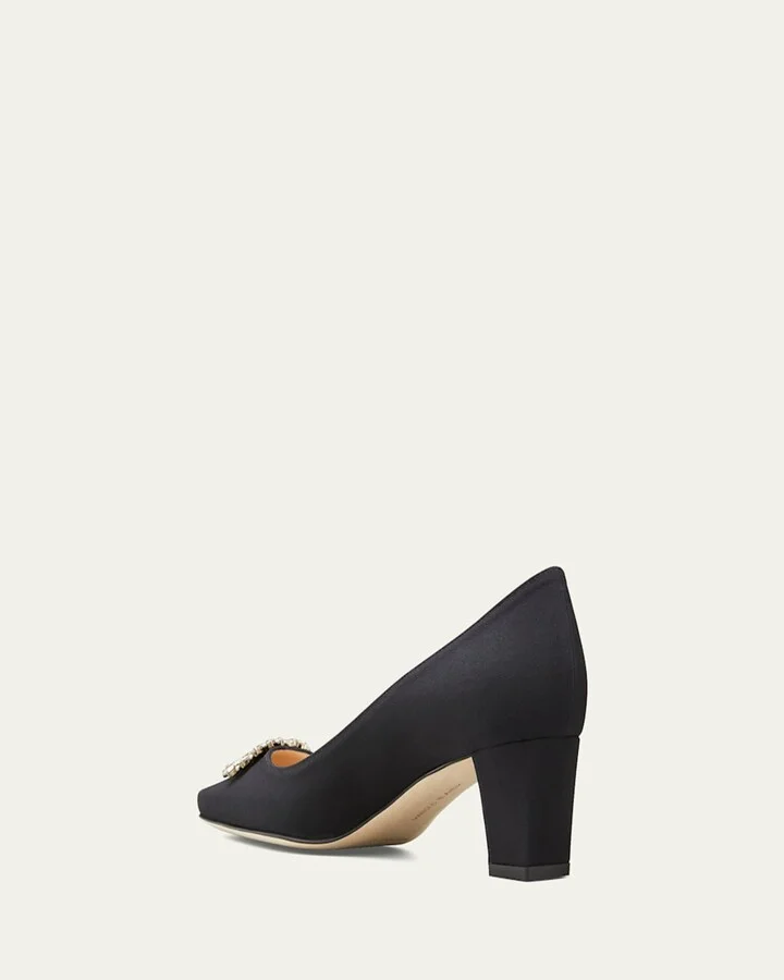Okkato Low-Heel Crepe Pumps - Image 3
