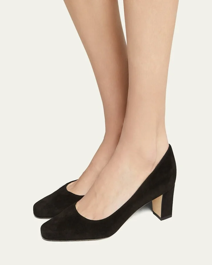 Okkatopla Suede Block-Heel Pump - Image 7