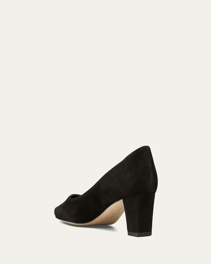Okkatopla Suede Block-Heel Pump - Image 9