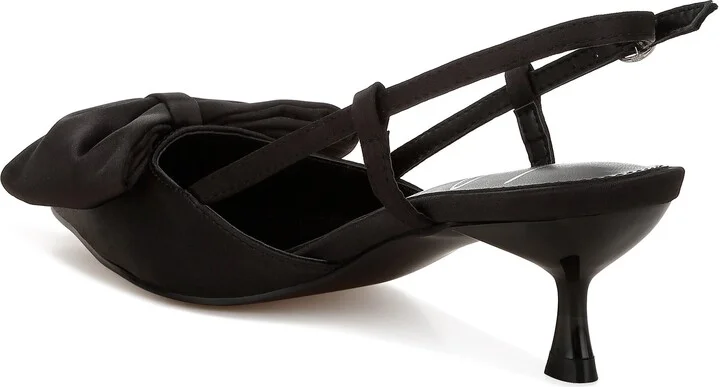 Okshak Satin Bow Slingback Pump - Image 2
