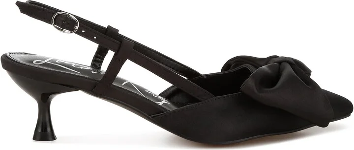 Okshak Satin Bow Slingback Pump - Image 5