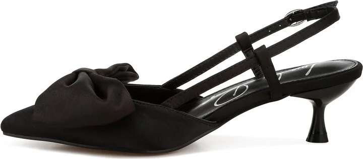 Okshak Satin Bow Slingback Pump - Image 10