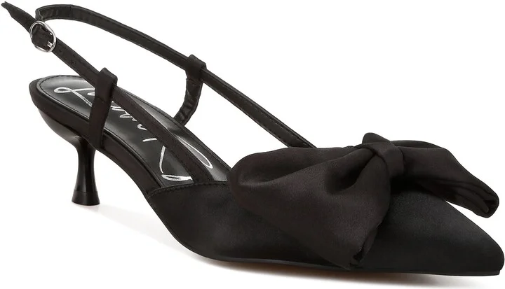Okshak Satin Bow Slingback Pump