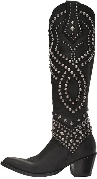 Old Gringo Belinda Cowboy Women's Boots Black 1 : 6.5 B - Medium, Leather - Image 7