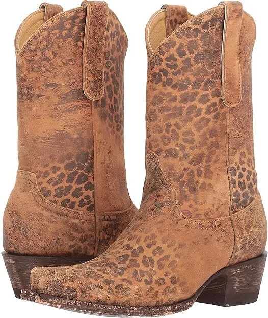 Old Gringo Leopardito YP Cowboy Women's Boots Ochre : 8.5 B - Medium, Leather