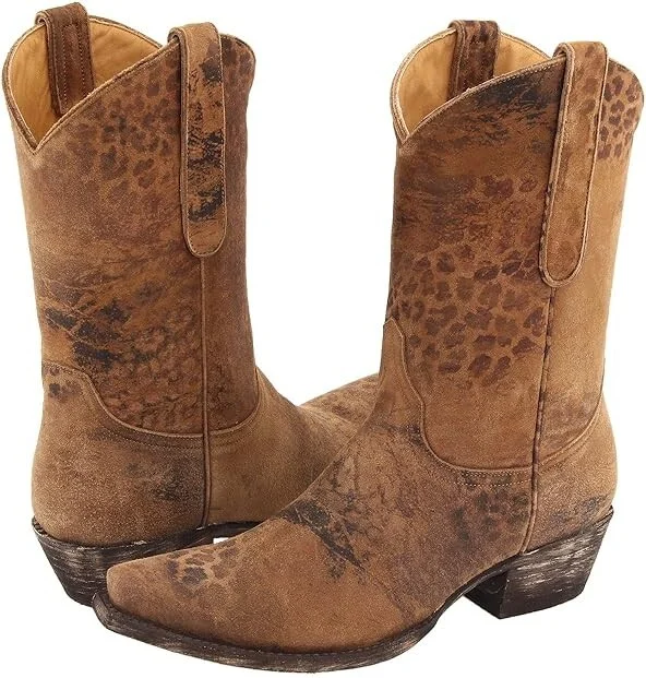 Old Gringo Leopartido 10 Cowboy Women's Boots Ocre Viejo : 8 B - Medium, Leather