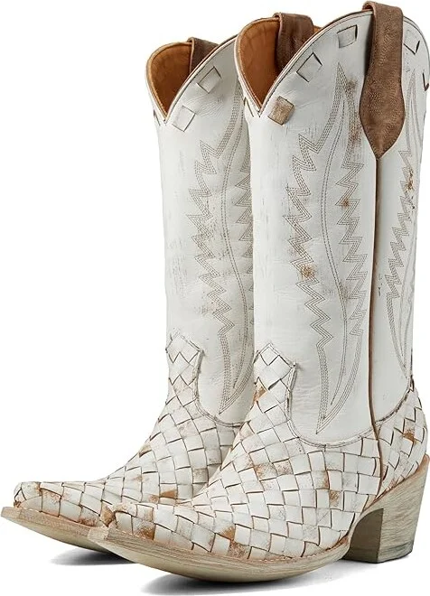 Old Gringo Reptilia Cowboy Women's Boots White : 8.5 B - Medium, Leather