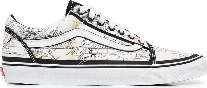Old Skool map-print sneakers