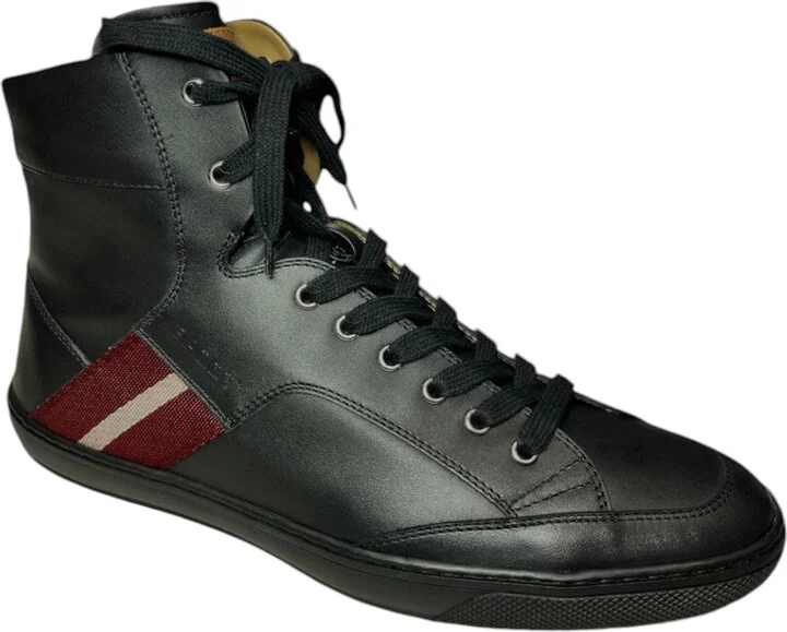 Oldani Men's 6227952 Black High-Top Leather Sneakers
