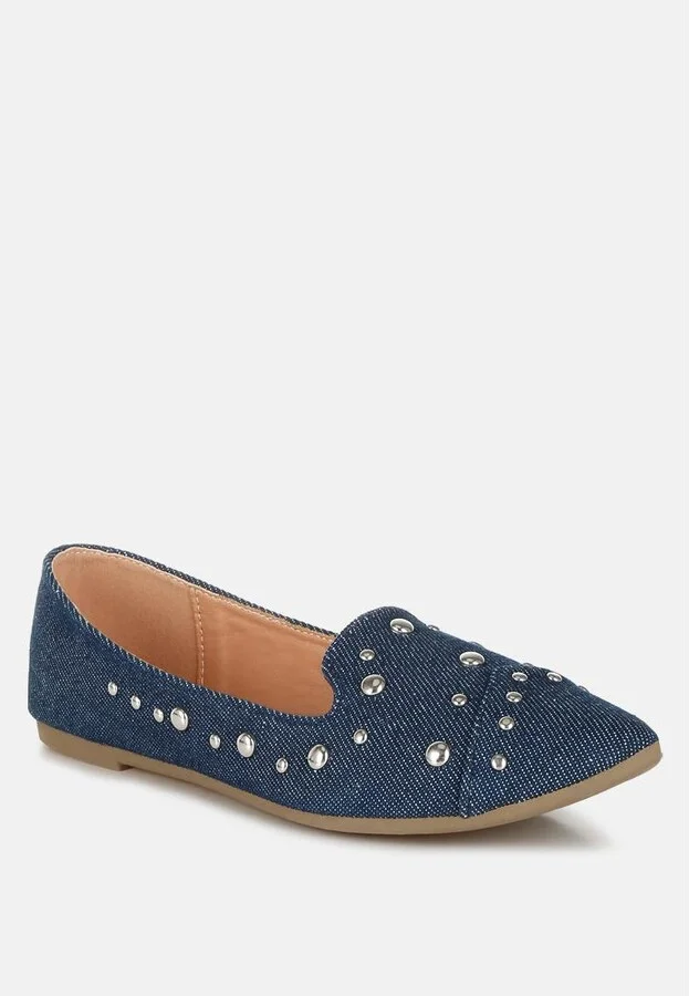 Olesia Stud Emebllished Ballet Flats - Image 4